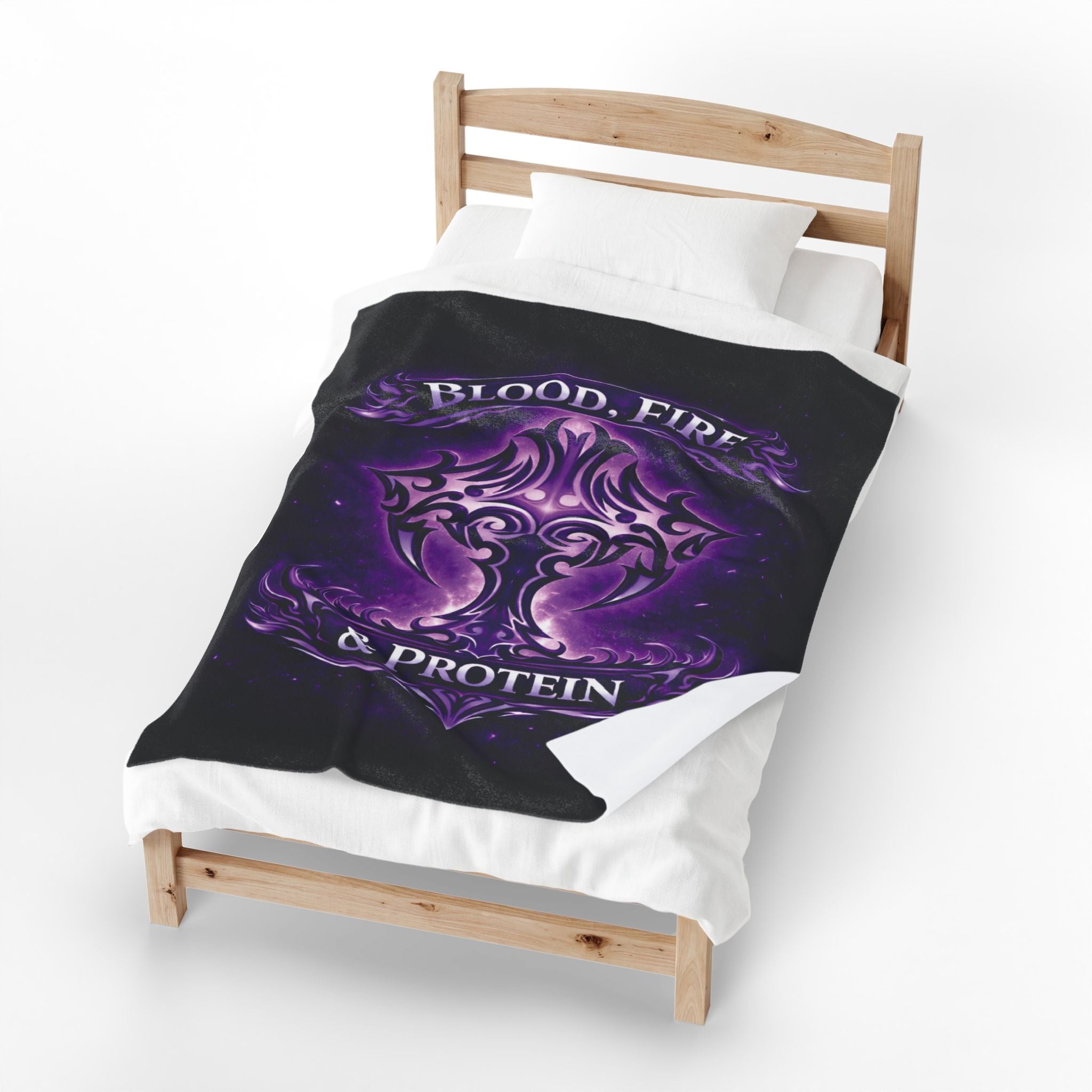 Violet Tribal Cross — Throw Blanket