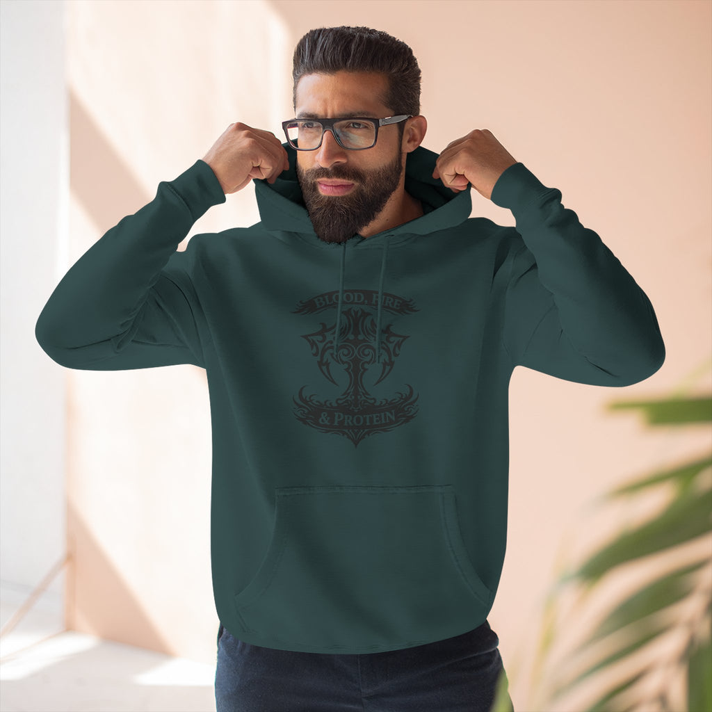 Black Tribal Cross Crest — Pullover Hoodie