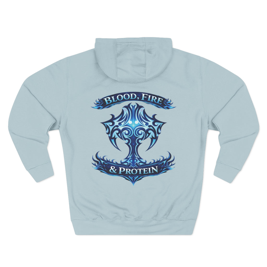 Ice Blue Tribal Cross — Pullover Hoodie