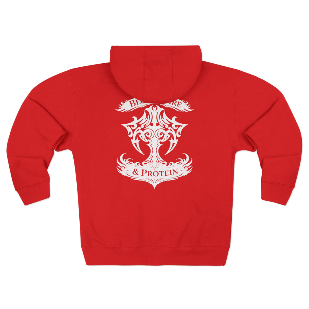 White Tribal Cross — Zip Hoodie