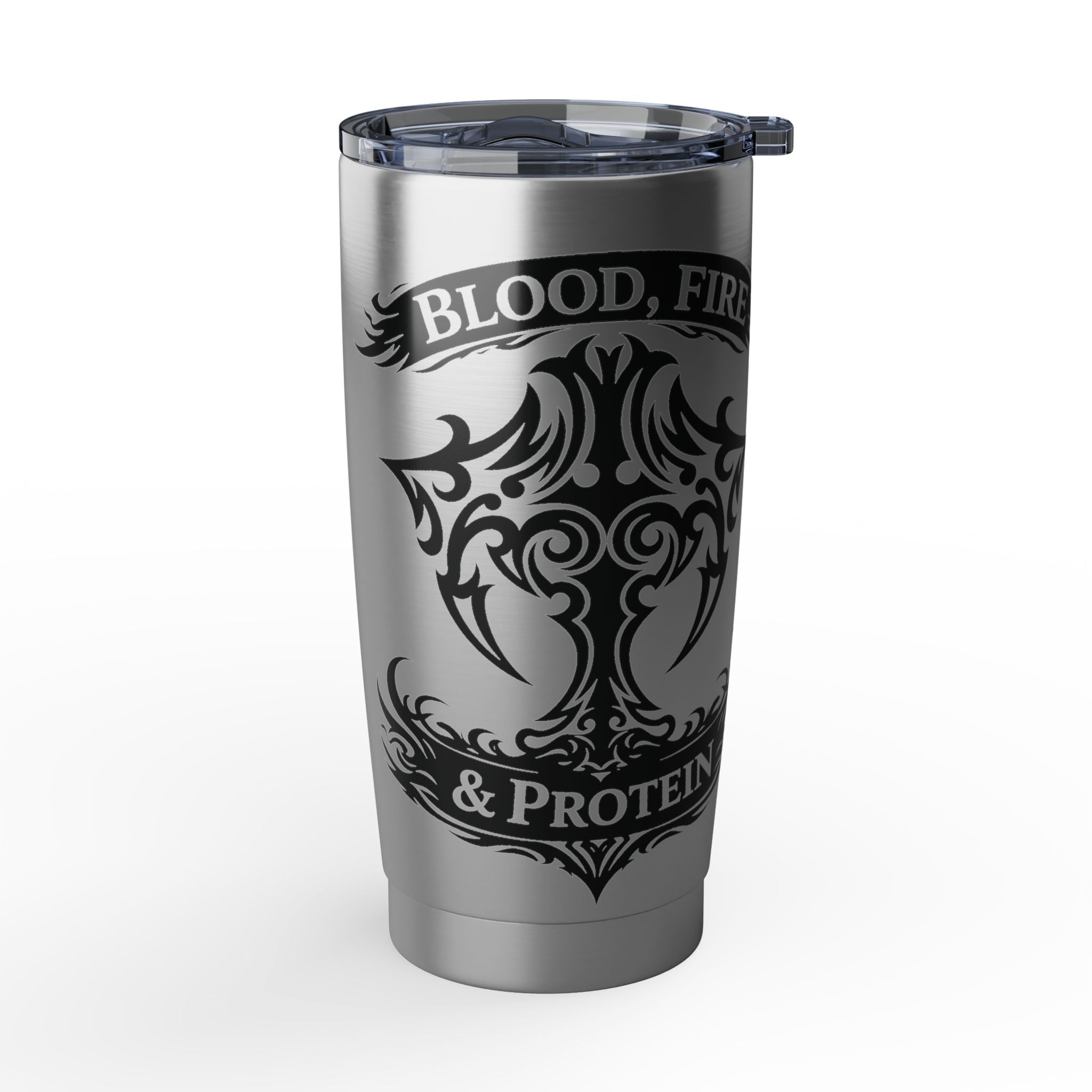 Steel Tribal Cross — 20oz Insulated Tumbler