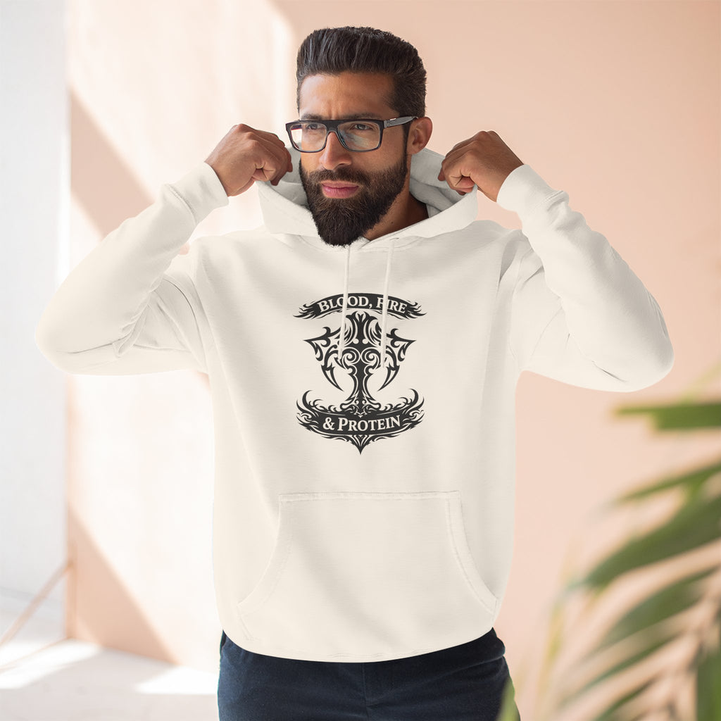 Black Tribal Cross Crest — Pullover Hoodie