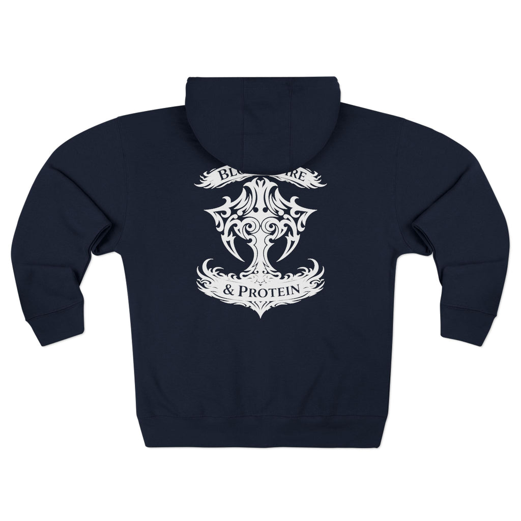 White Tribal Cross — Zip Hoodie