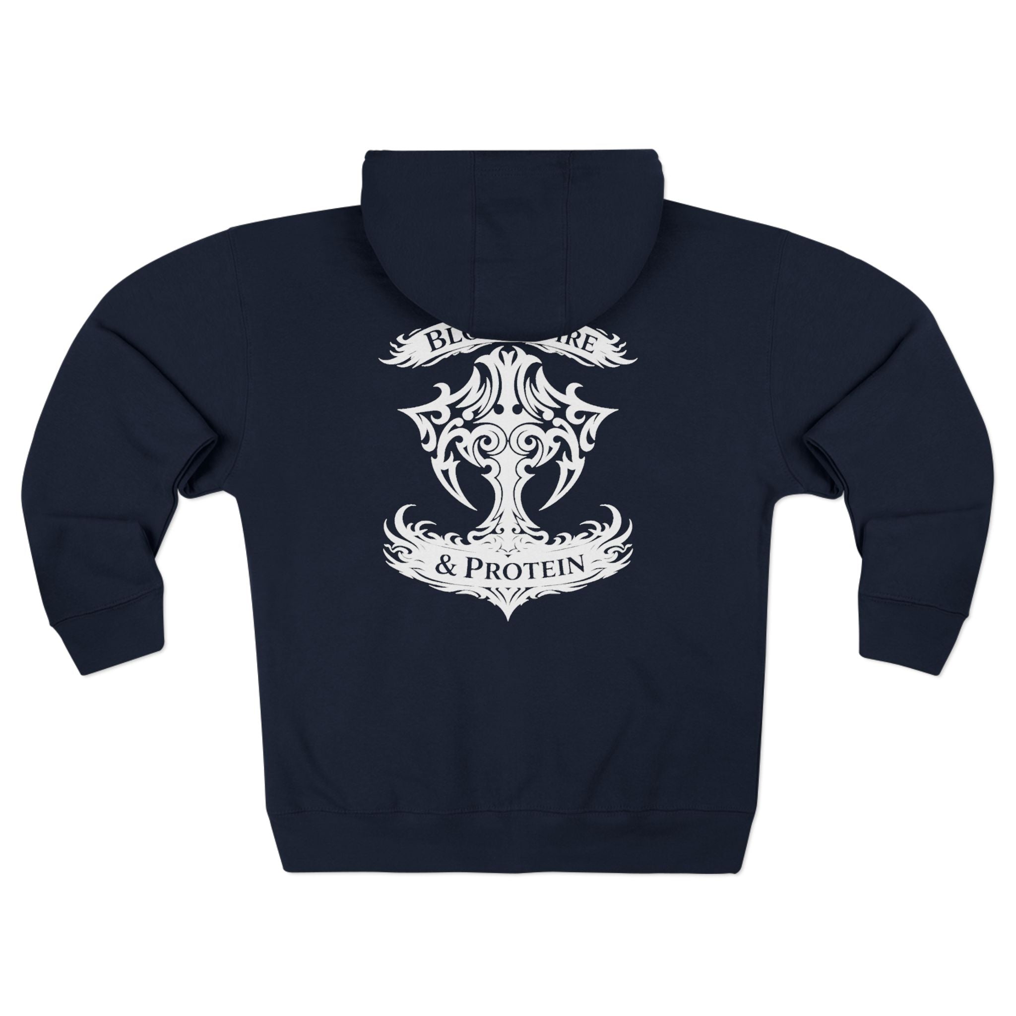 White Tribal Cross — Zip Hoodie