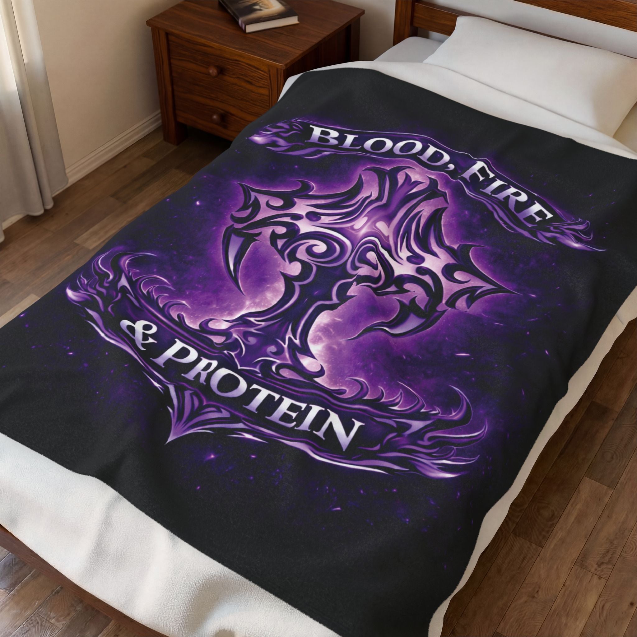 Violet Tribal Cross — Throw Blanket