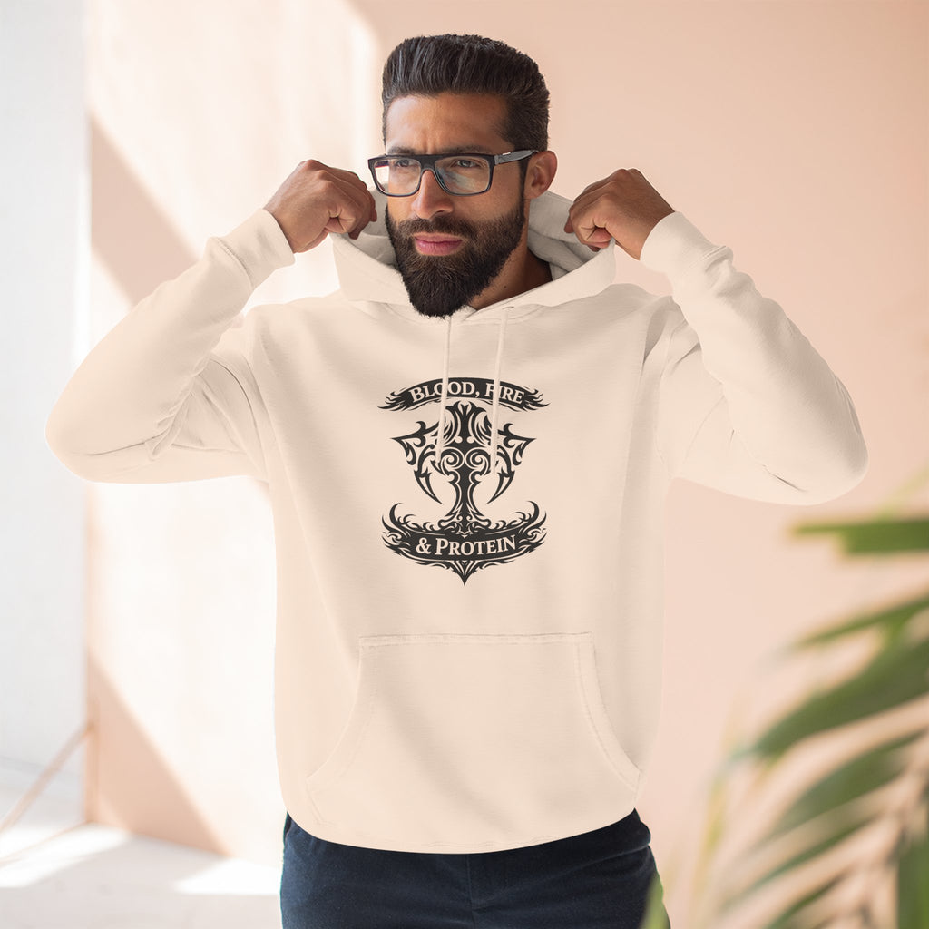 Black Tribal Cross Crest — Pullover Hoodie