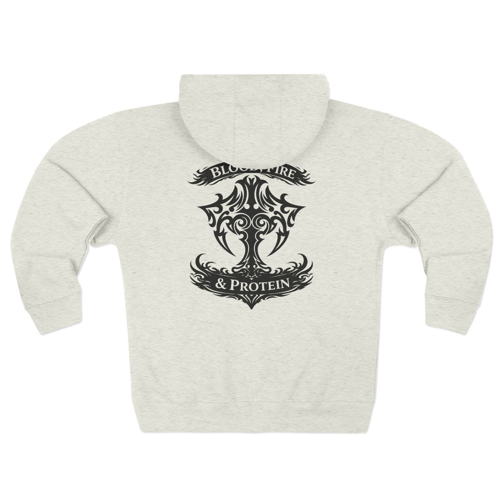 Black Tribal Cross — Zip Hoodie