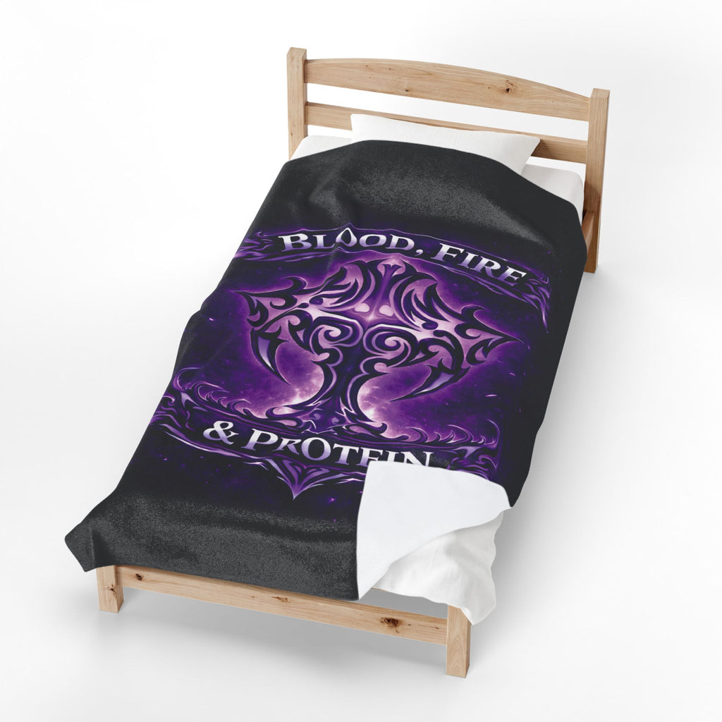 Violet Tribal Cross — Throw Blanket
