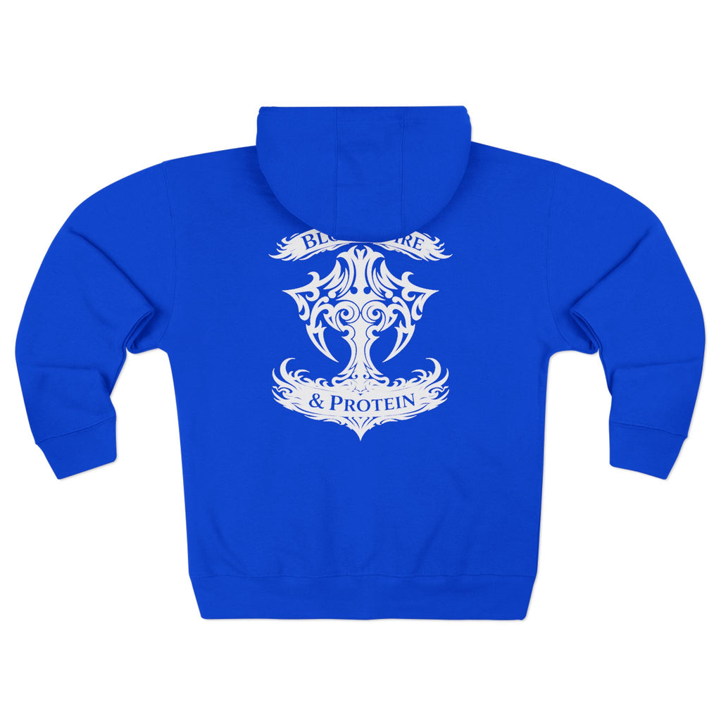White Tribal Cross — Zip Hoodie