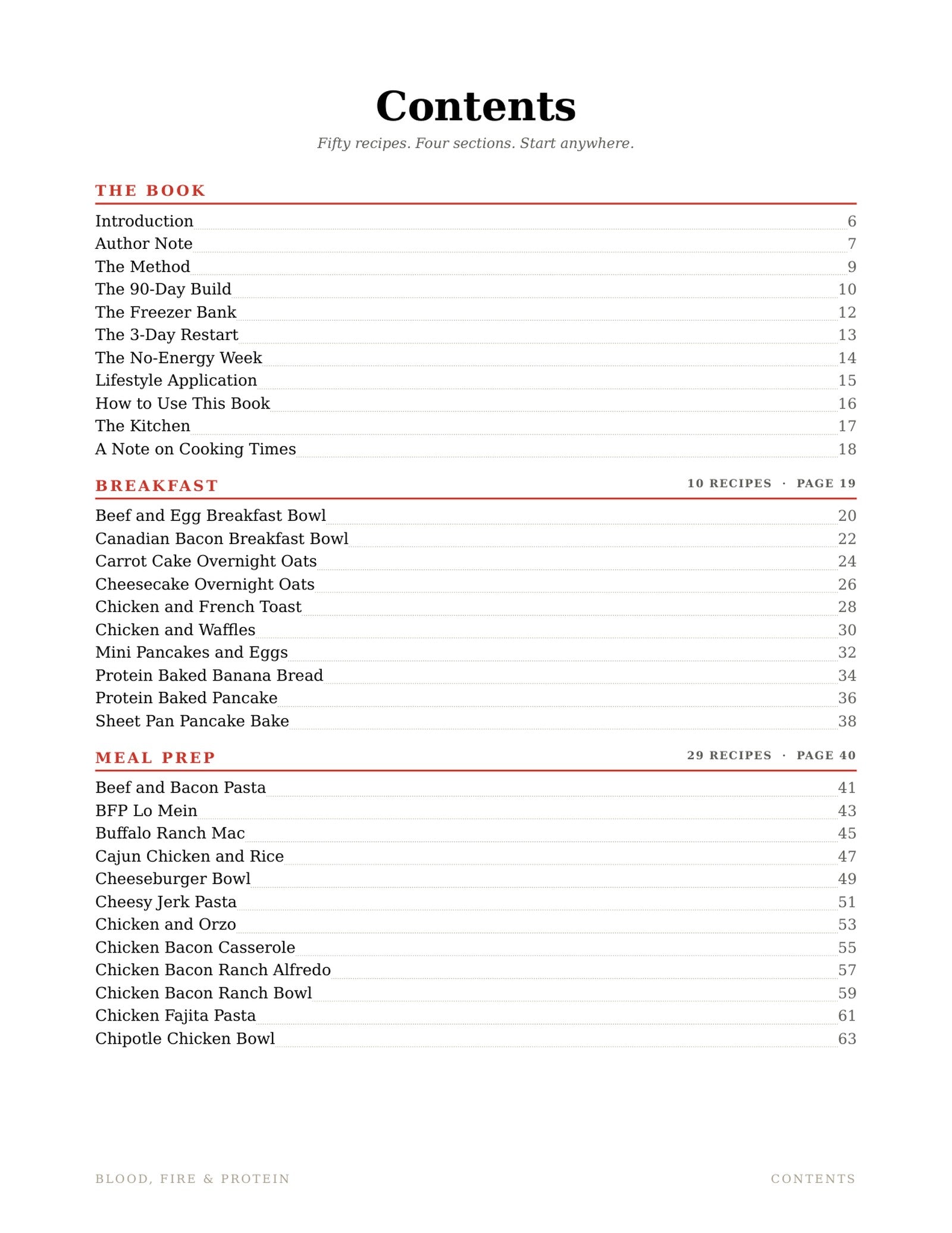 Blood, Fire & Protein — The Cookbook (Digital Edition)