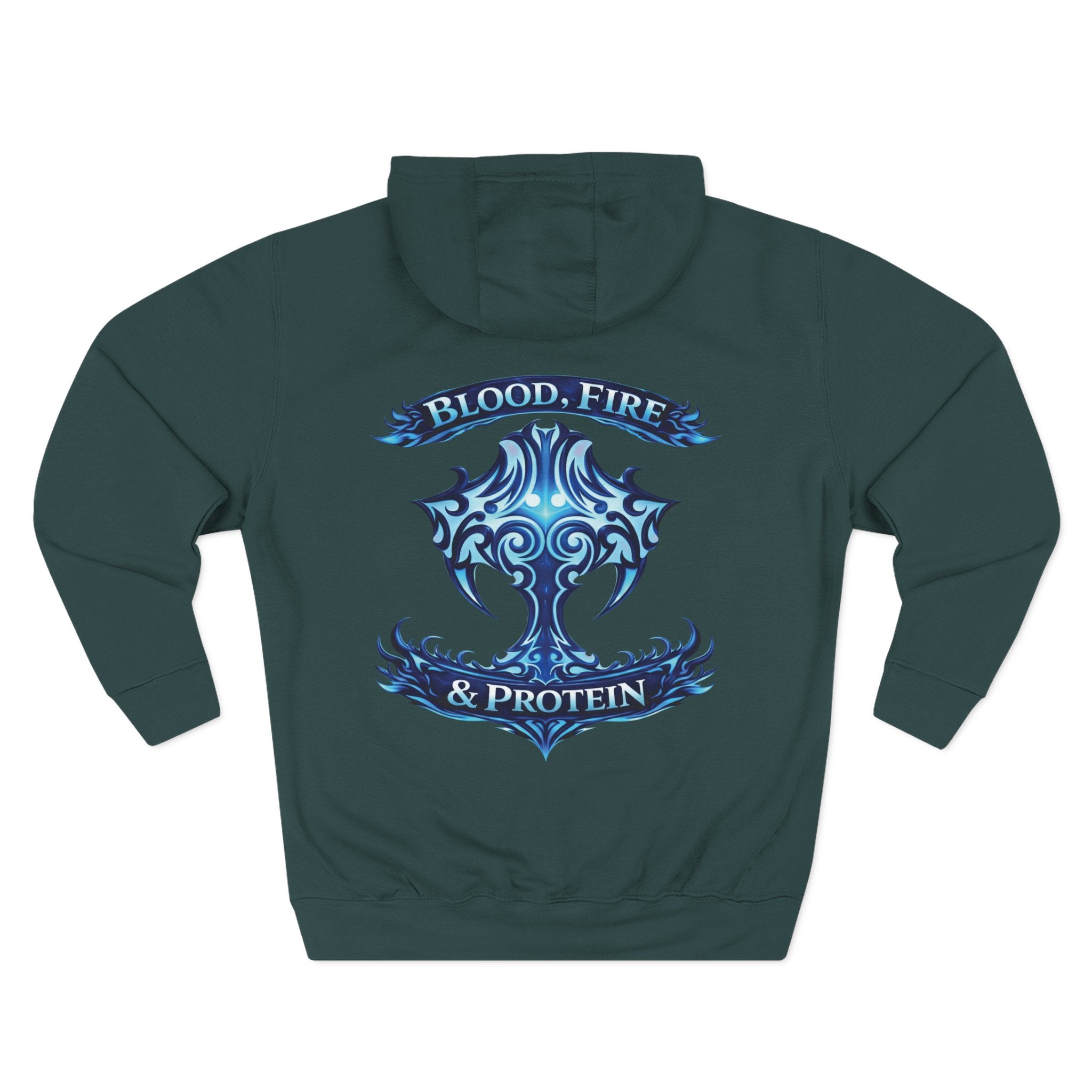 Ice Blue Tribal Cross — Pullover Hoodie