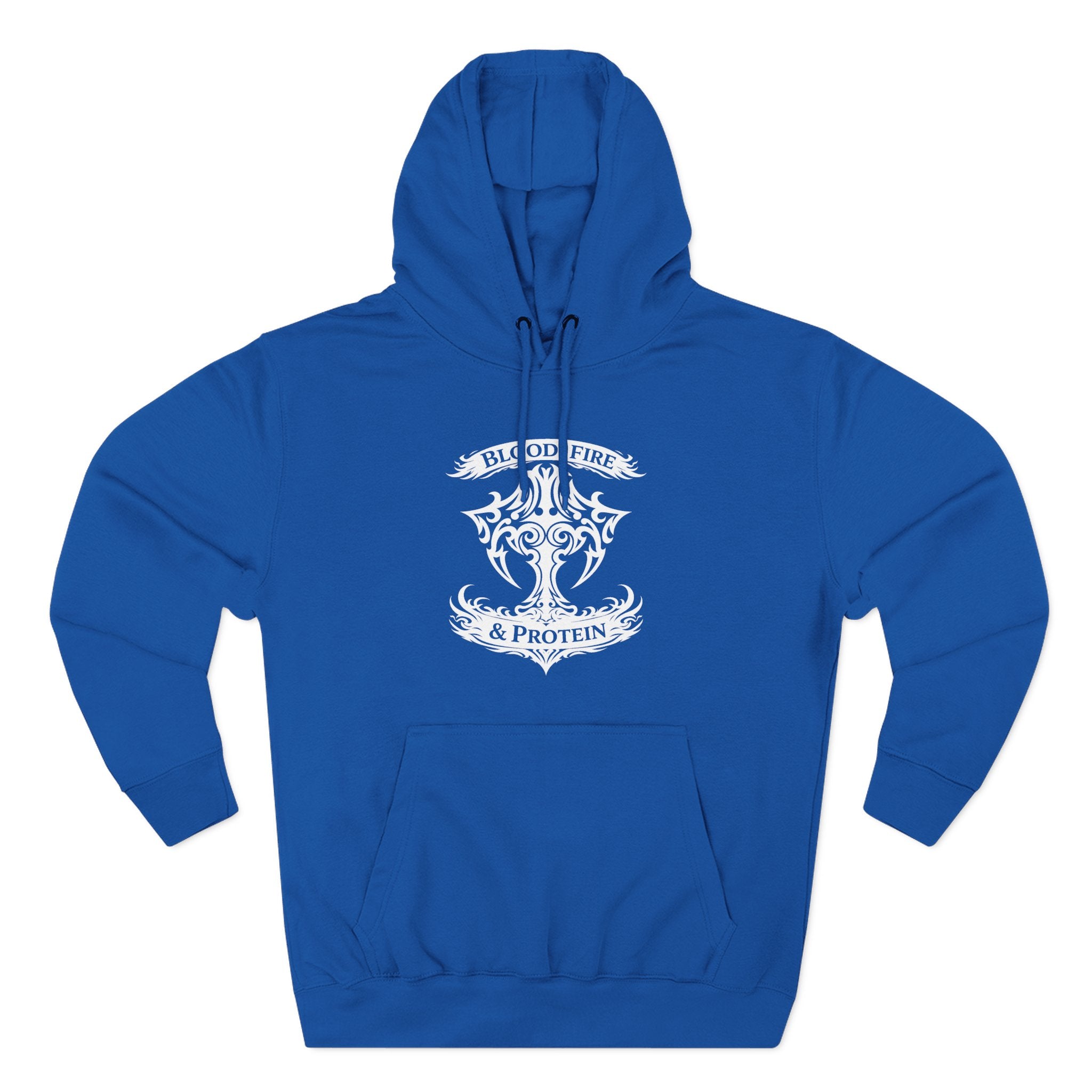 White Tribal Cross Crest — Pullover Hoodie