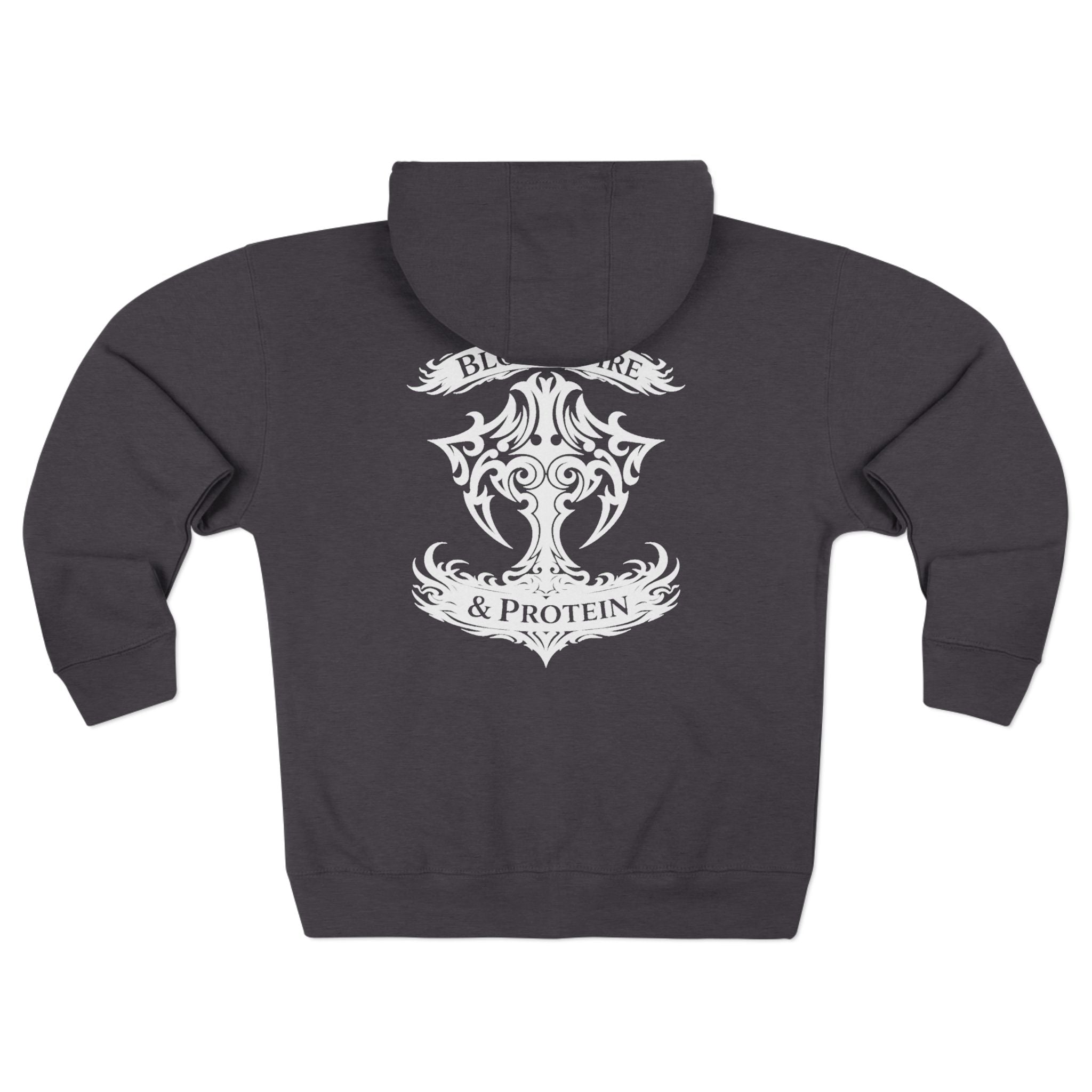 White Tribal Cross — Zip Hoodie