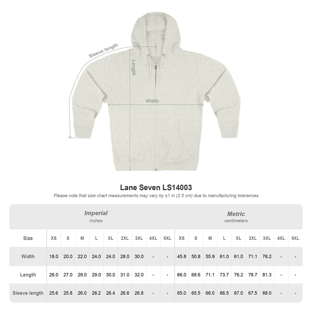 White Tribal Cross — Zip Hoodie