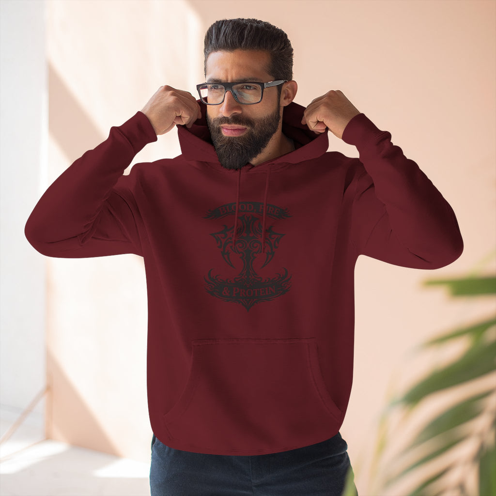 Black Tribal Cross Crest — Pullover Hoodie