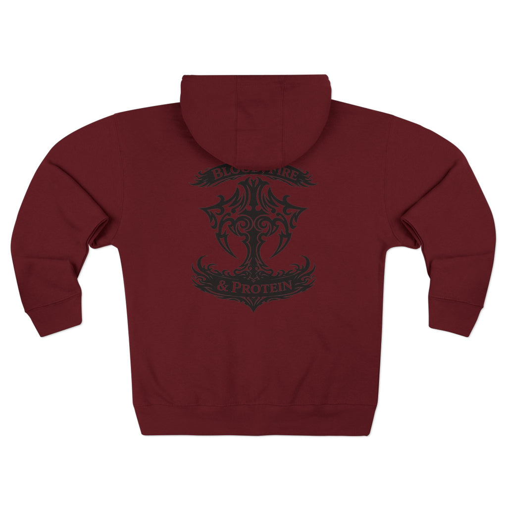 Black Tribal Cross — Zip Hoodie