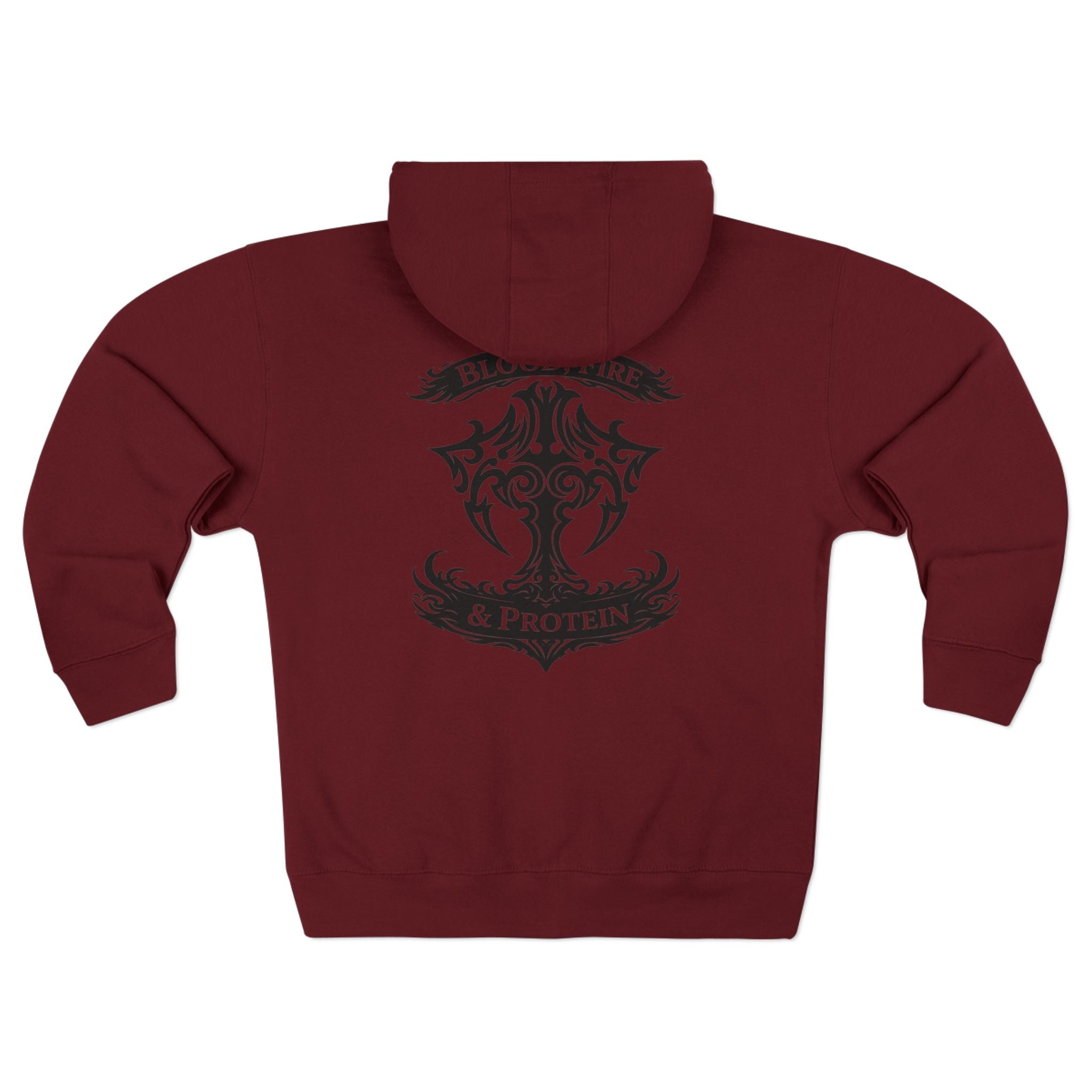 Black Tribal Cross — Zip Hoodie