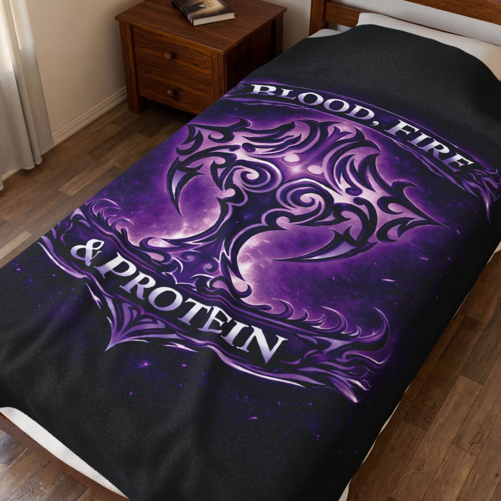 Violet Tribal Cross — Throw Blanket