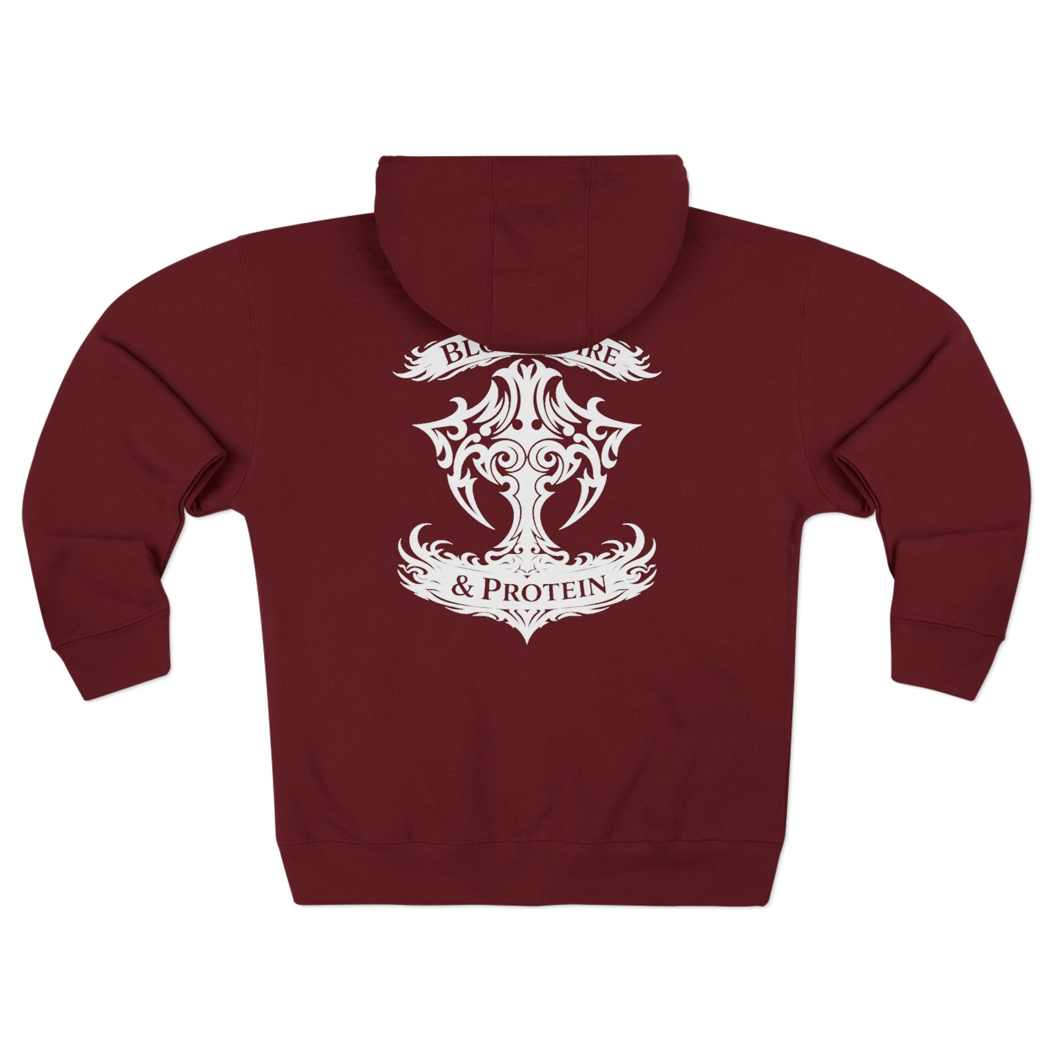 White Tribal Cross — Zip Hoodie