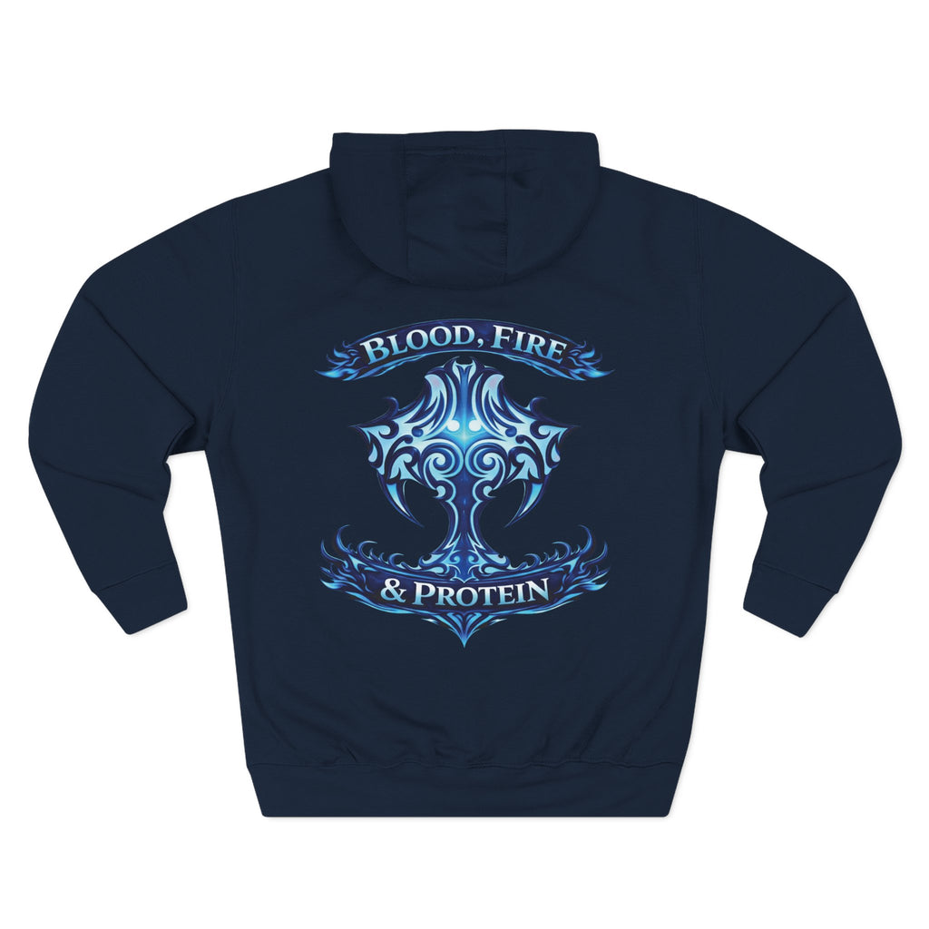 Ice Blue Tribal Cross — Pullover Hoodie