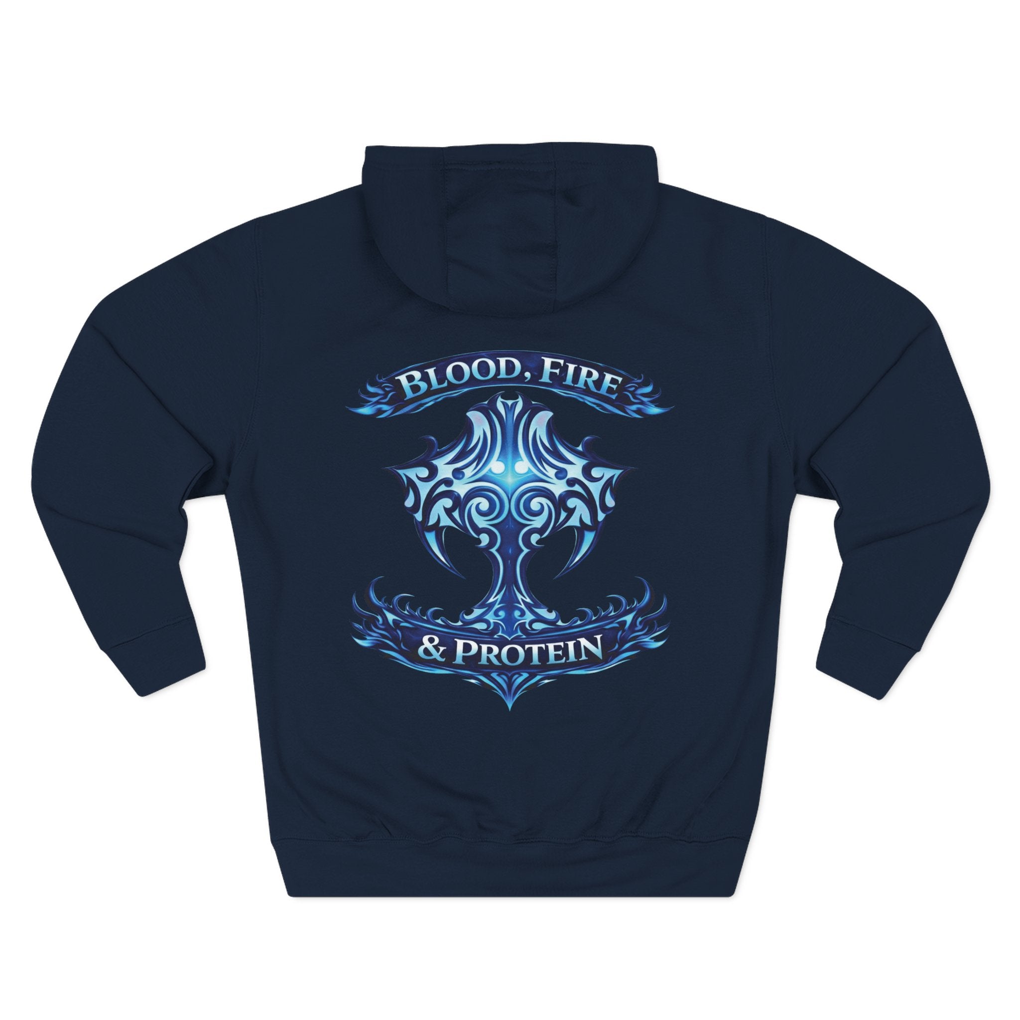 Ice Blue Tribal Cross — Pullover Hoodie