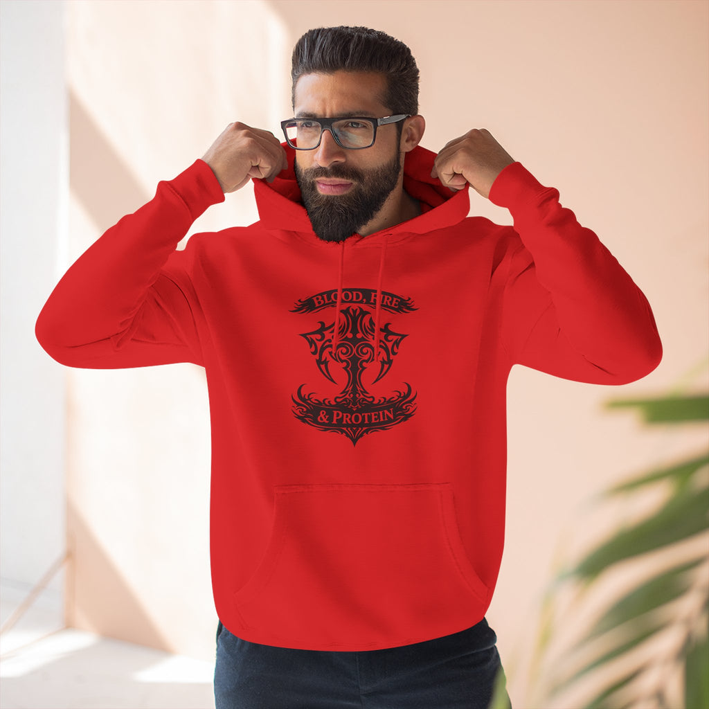 Black Tribal Cross Crest — Pullover Hoodie