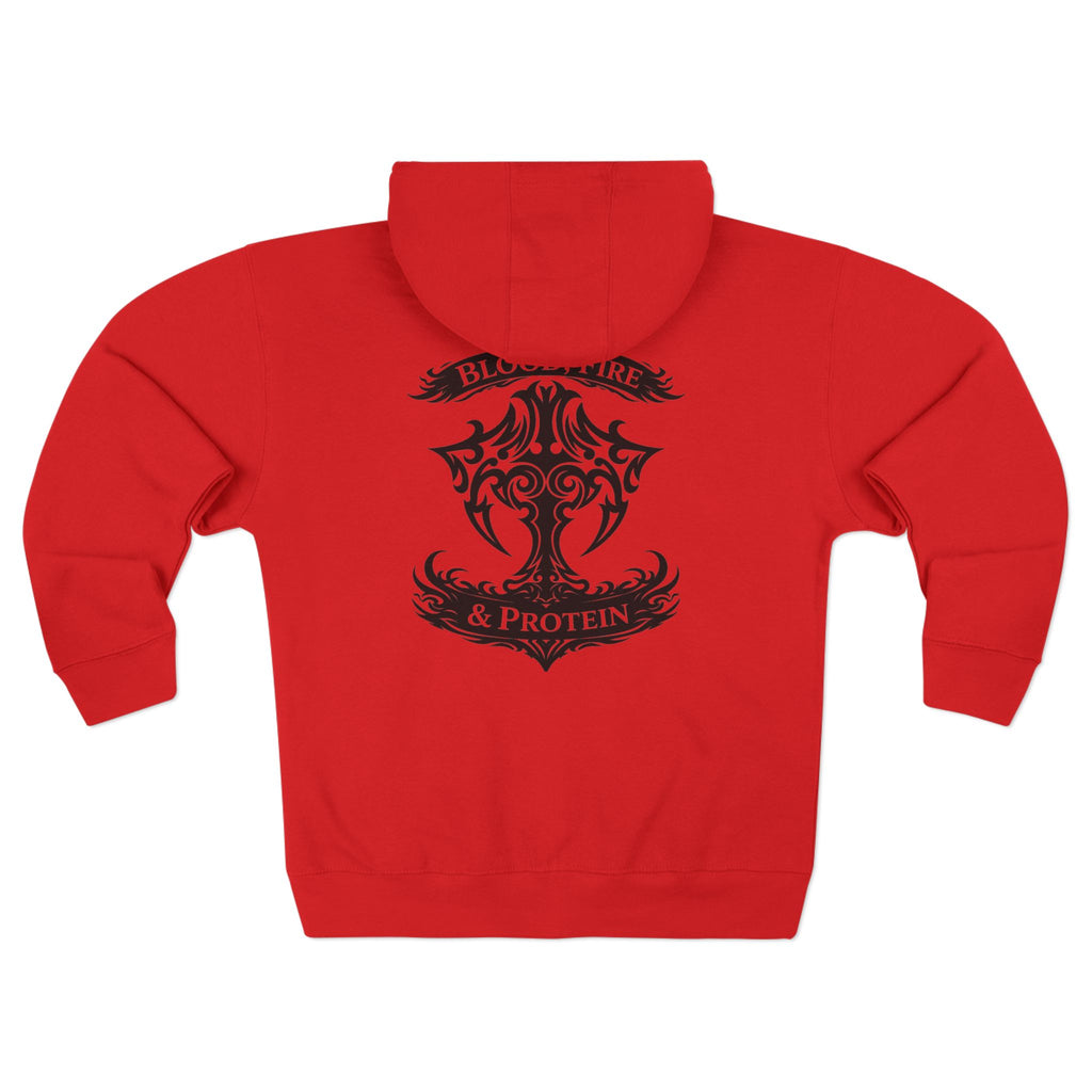 Black Tribal Cross — Zip Hoodie