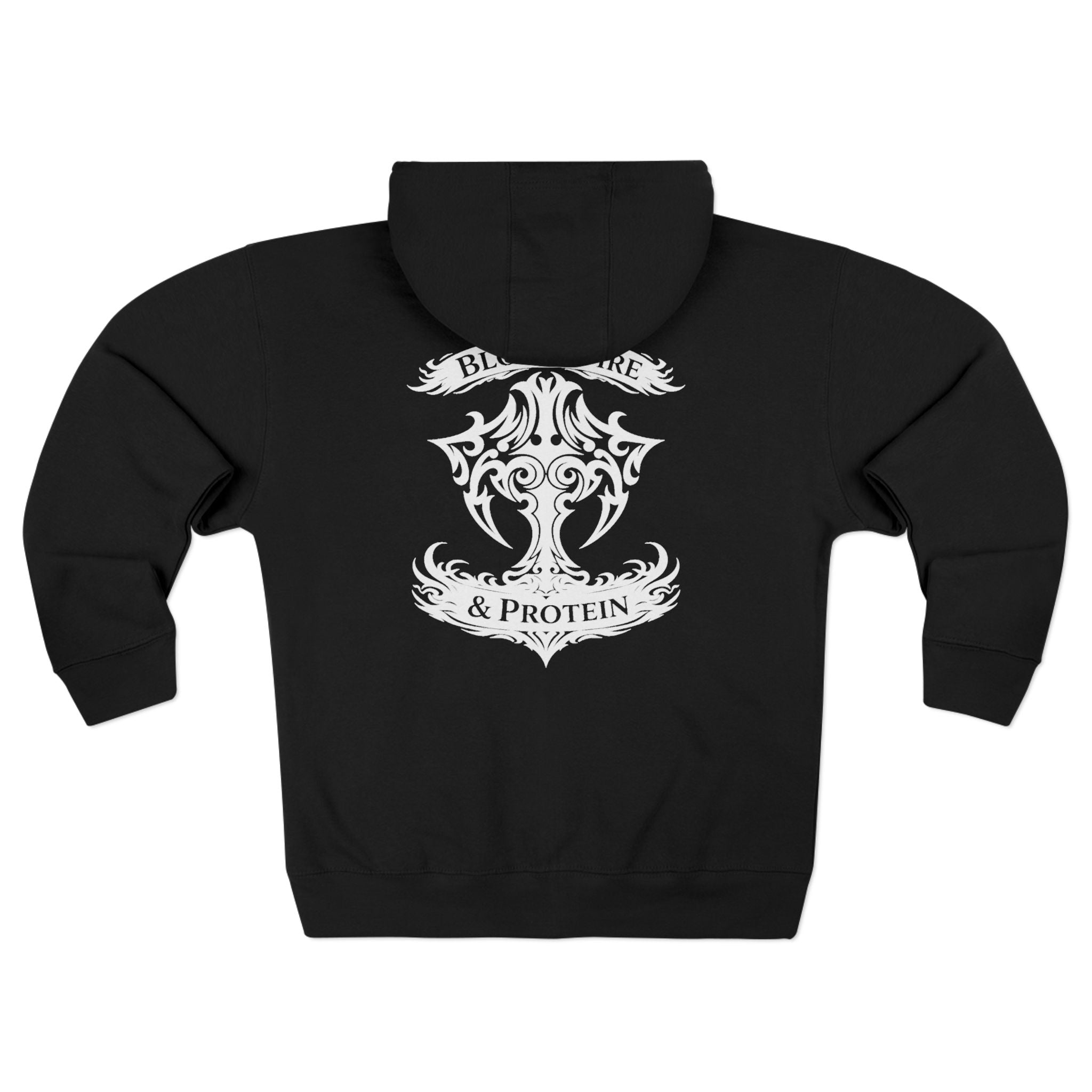 White Tribal Cross — Zip Hoodie