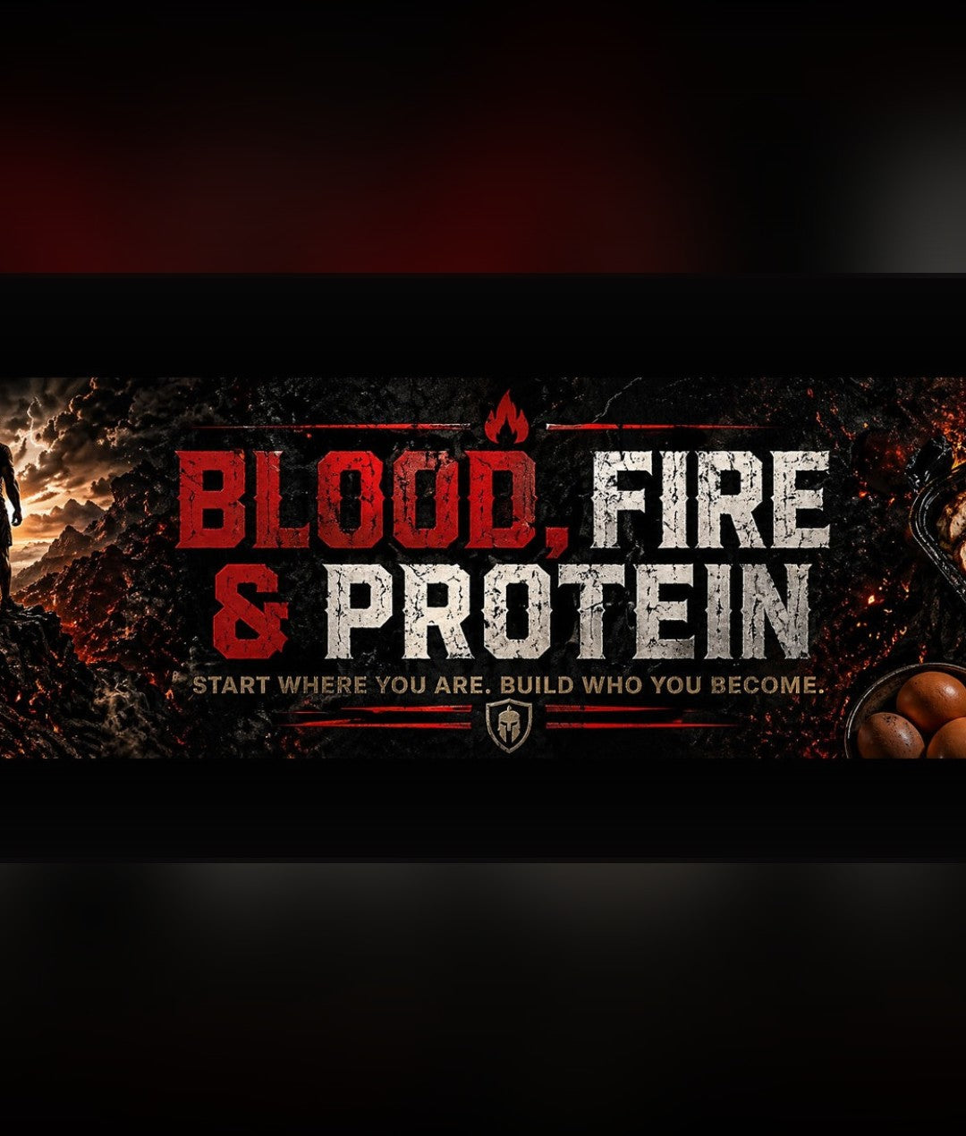 Blood, Fire & Protein - mobile hero banner